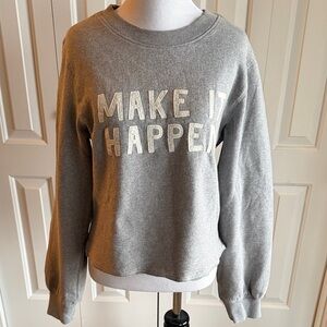 Women's Gray Crew Neck By Anthropologie sweatshirt Make It Happen